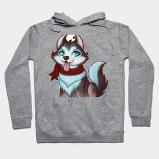 Cute Siberian Husky Drawing Hoodie